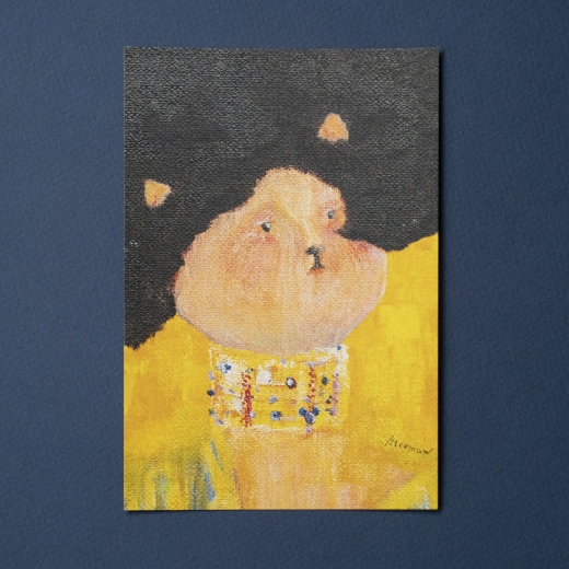 明信片－【 咪某的名人肖像 】拜金的咪某(圖)