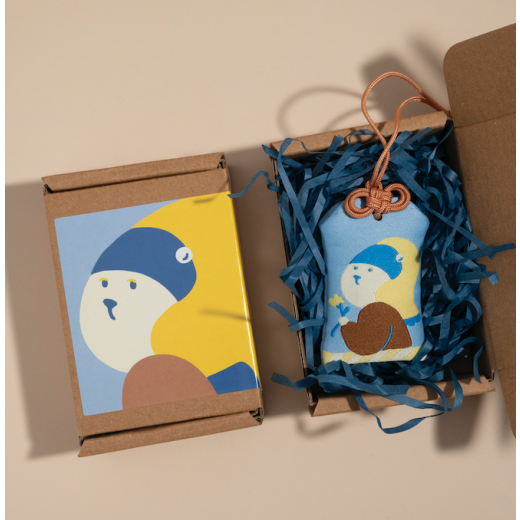 御守－戴珍珠耳環的少女美貌御守(圖)